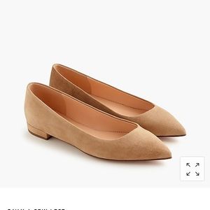 J Crew Suede Point Toe Flat NIB Size 10